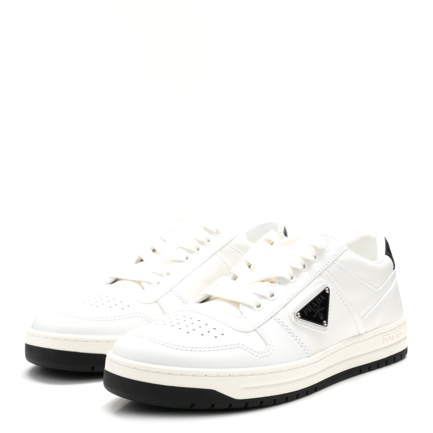 Vitello Rois Triangle Womens Downtown Low Top 30mm Sneakers 38.5 White Black