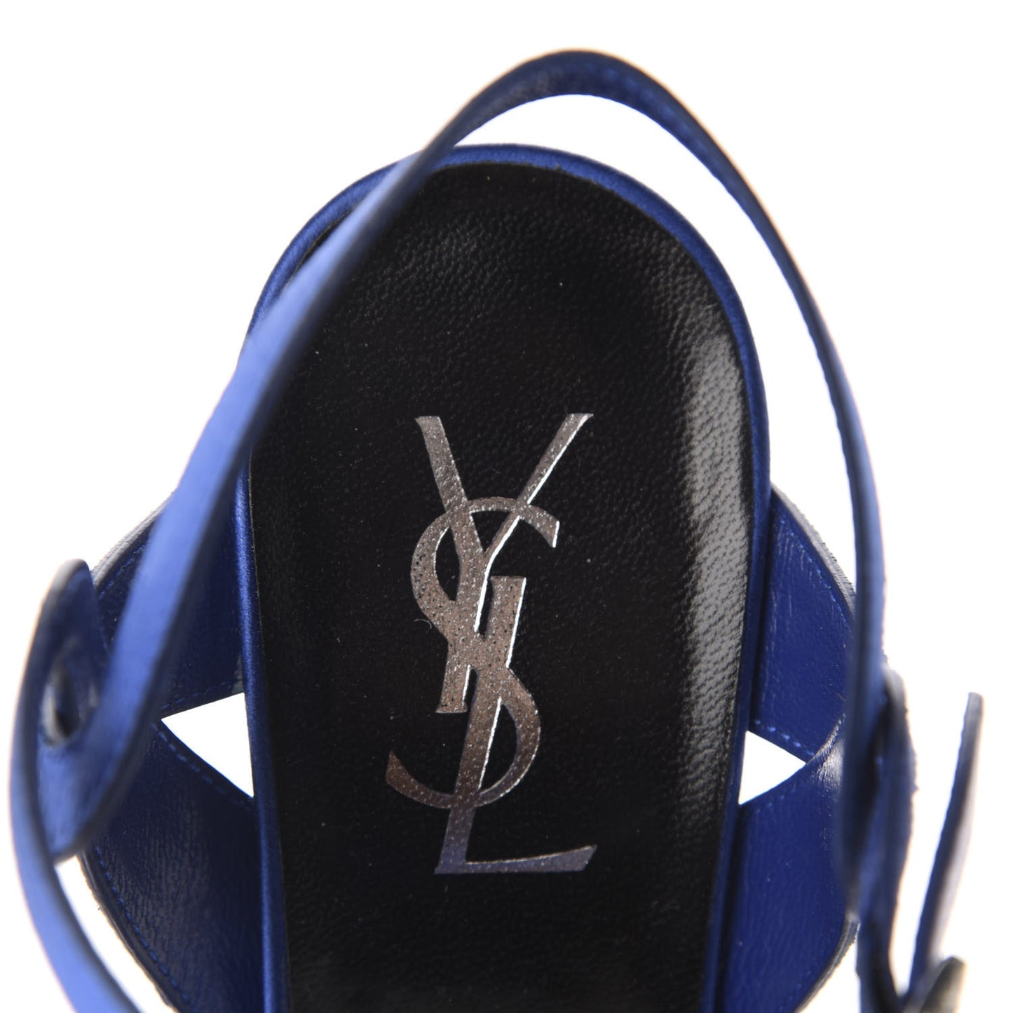 Satin Tribute 105 Platform Sandals 38.5 Blue