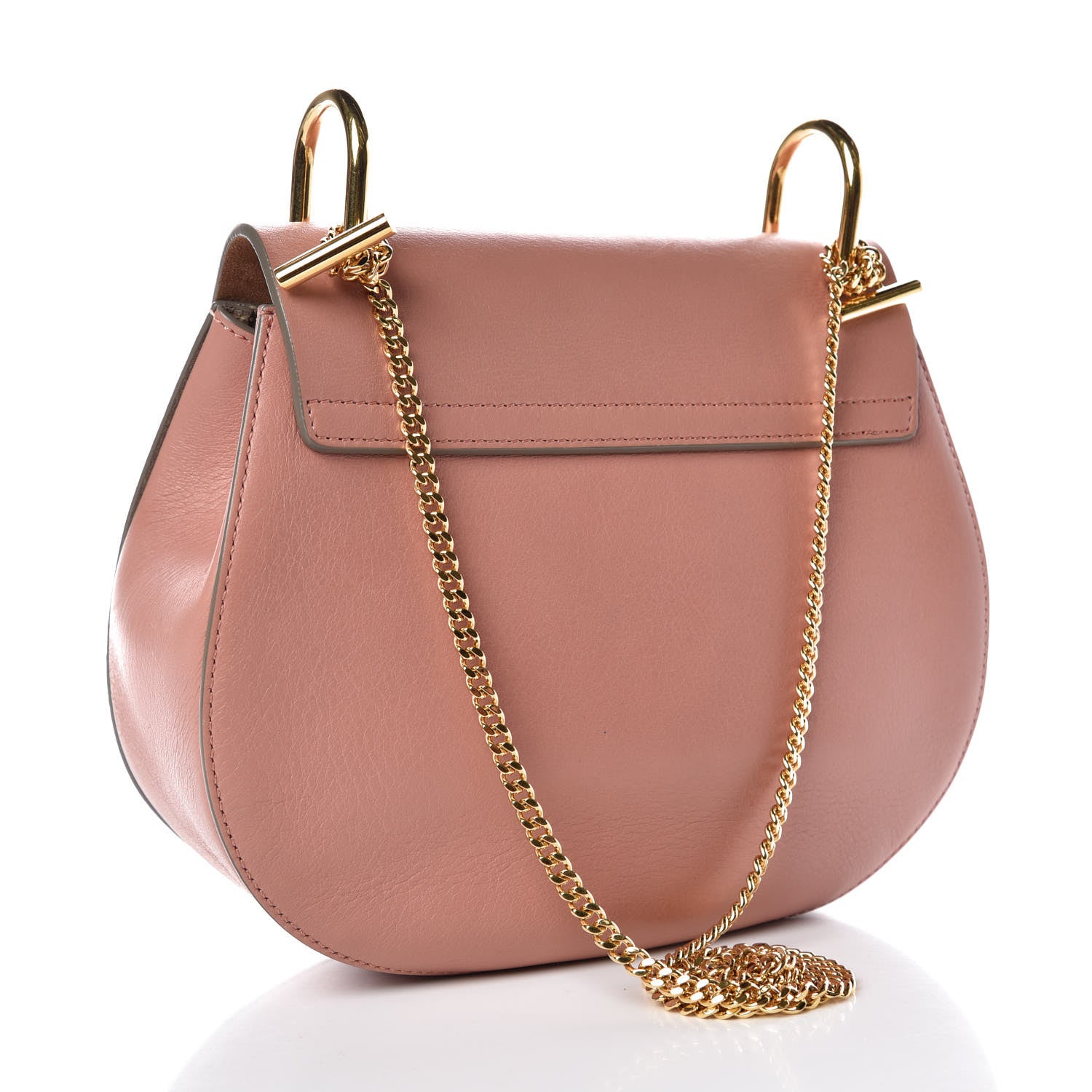Chloe Suede Smooth Calfskin Drew Shoulder Bag Misty Rose 3 of 16