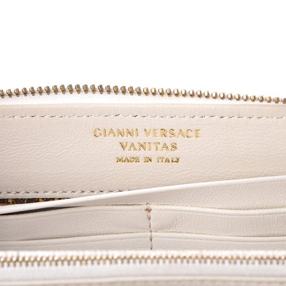 Versace Nappa Barocco Zip Around Wallet White 6 of 7