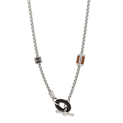 Hermes Palladium Buffalo Horn Swift Meli-Melo Necklace 2 of 5