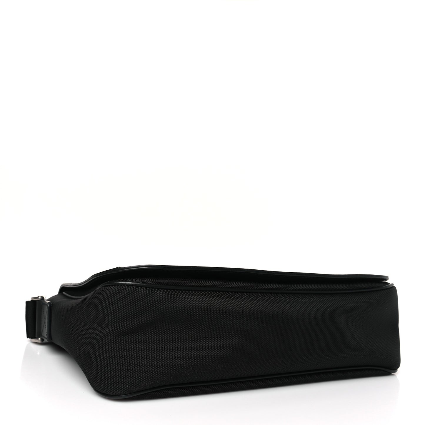 Techno Canvas Web Flap Messenger Bag Black