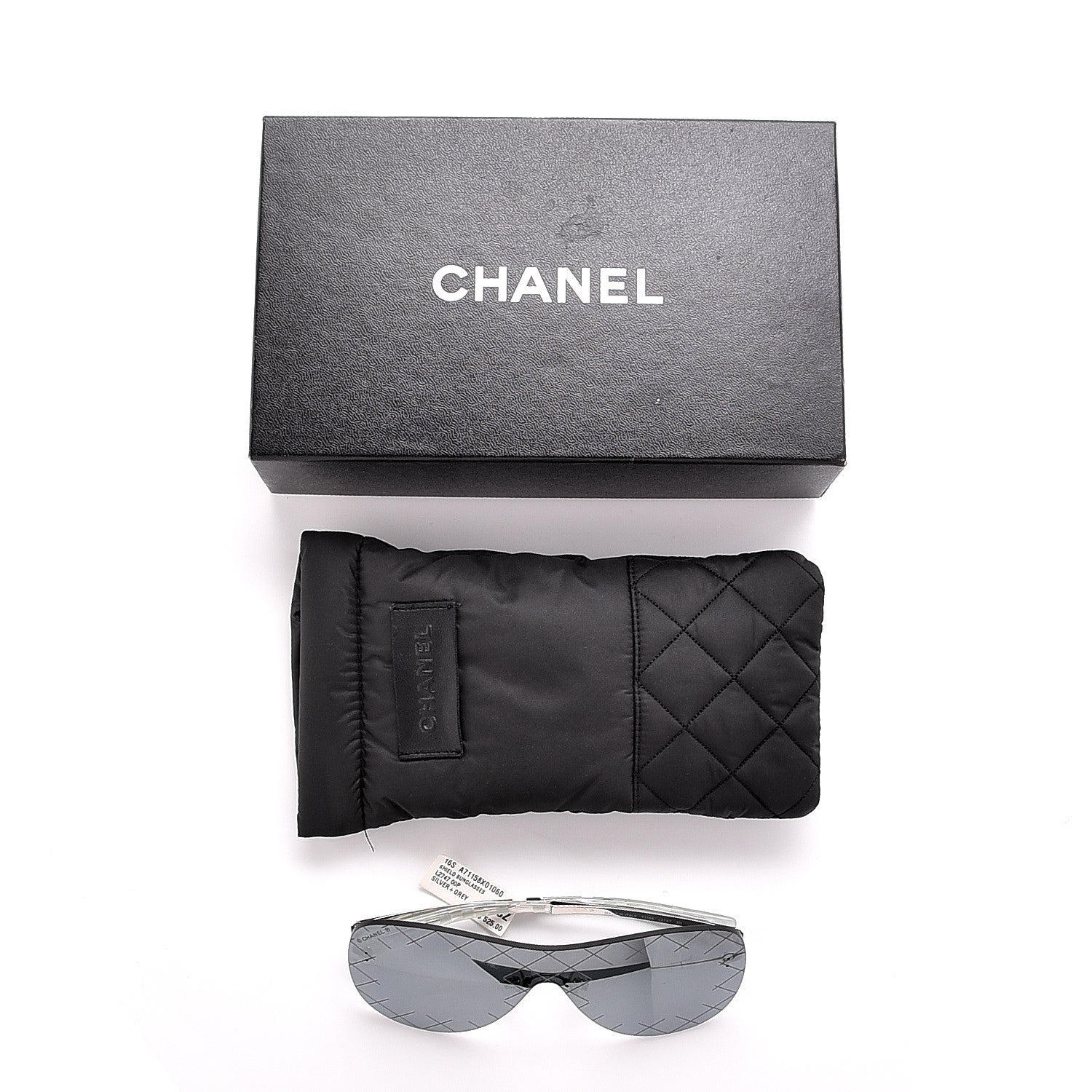 Chanel Shield Runway Sunglasses 2747 Silver Grey 9 of 9
