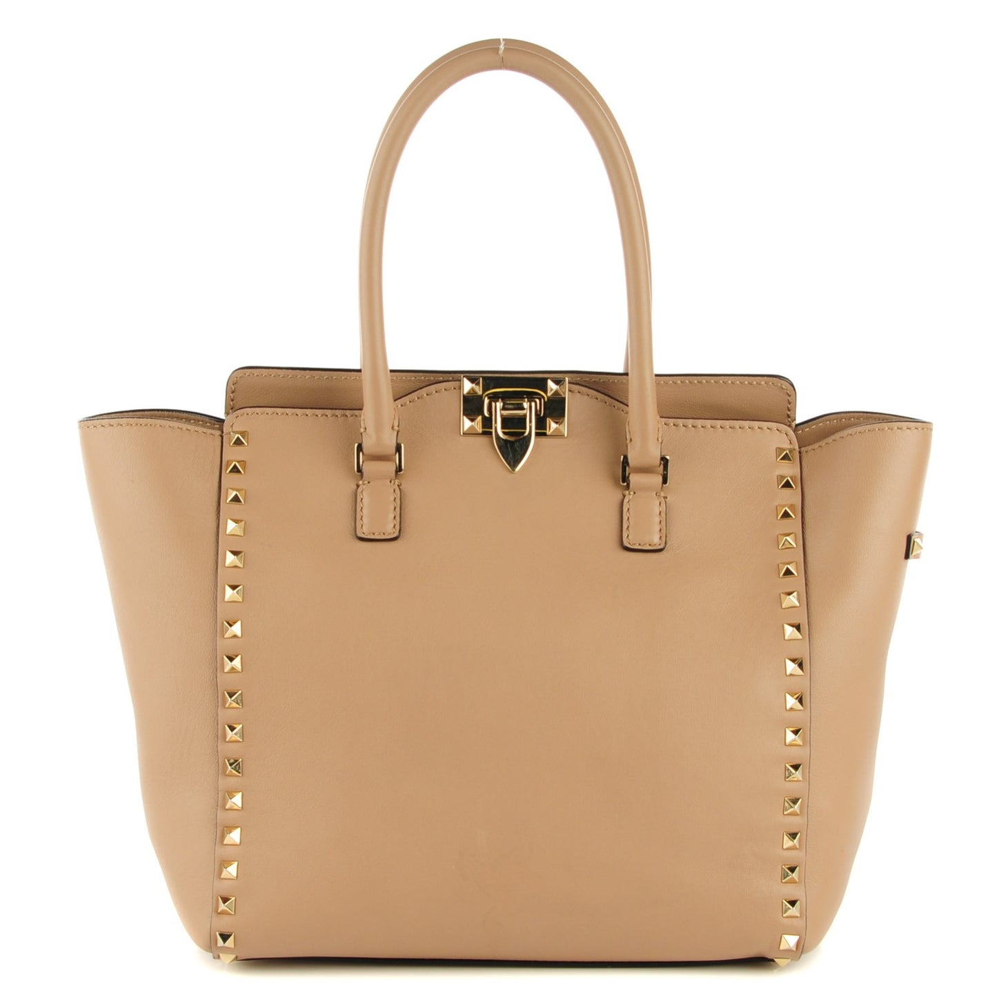 Vitello Rockstud Double Handle Tote Alpaca