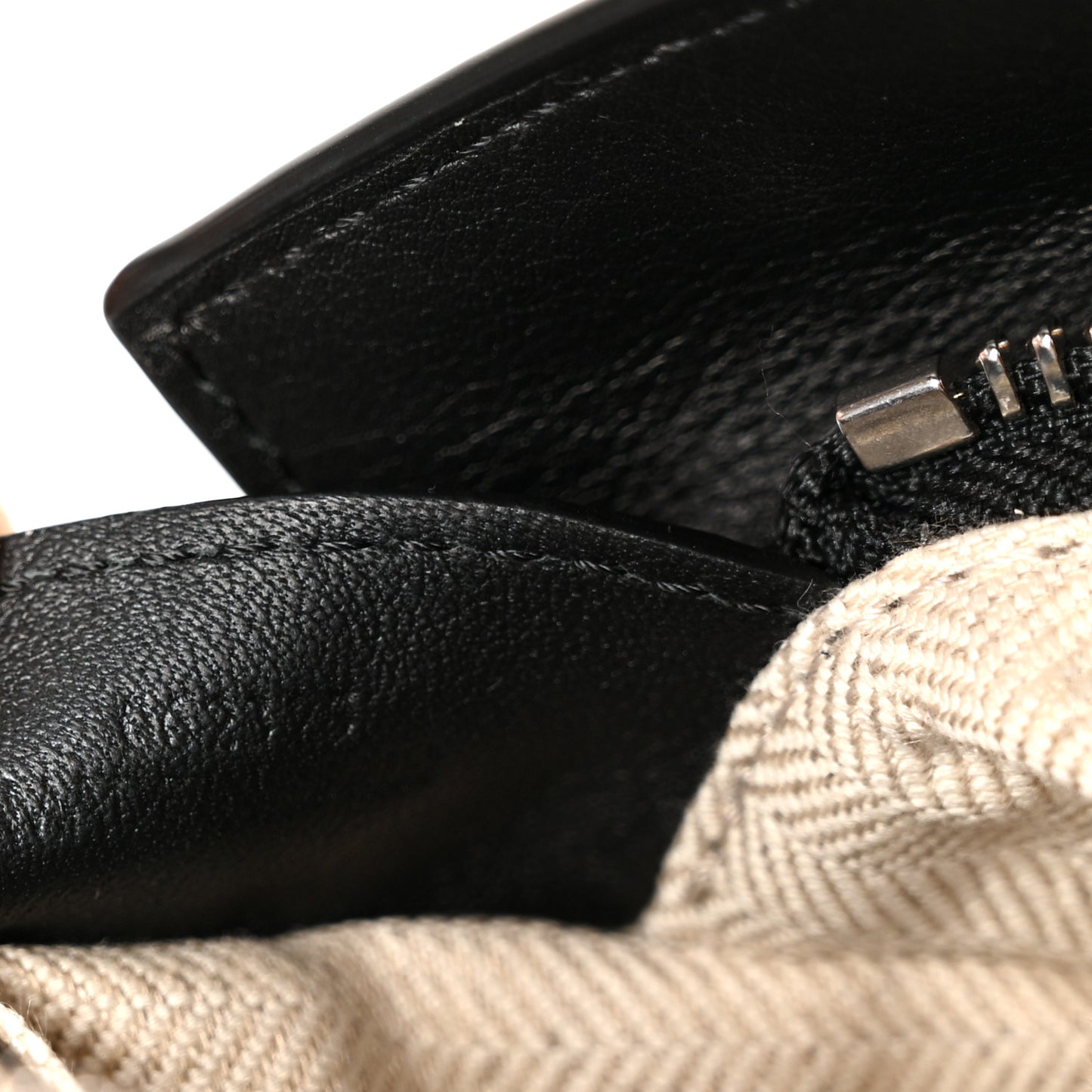 Calfskin Small Puzzle Edge Bag Black