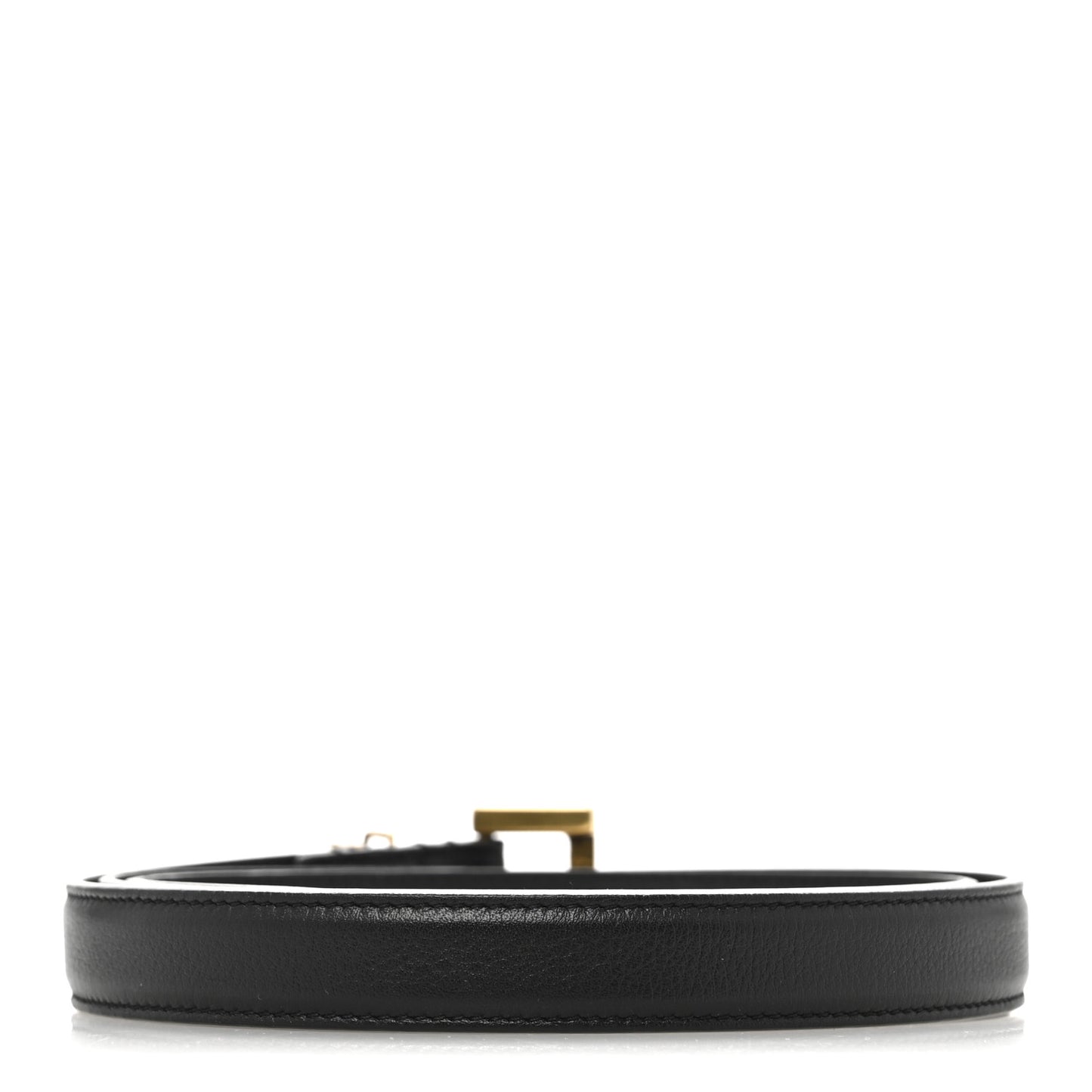 Smooth Calfskin Monogram Square Buckle Belt 95 38 Black