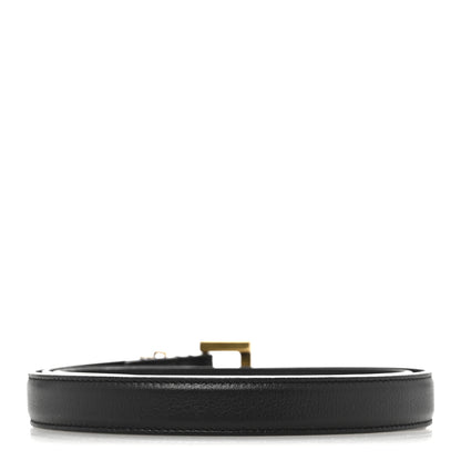 Saint Laurent Smooth Calfskin Monogram Square Buckle Belt 95 38 Black 2 of 8