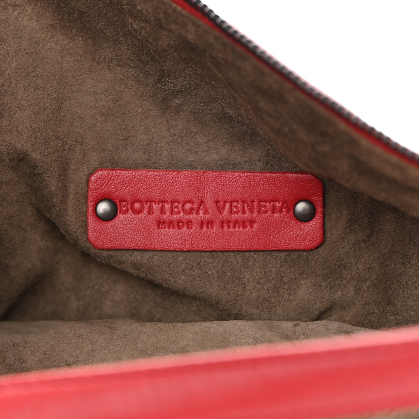 Nappa Intrecciato Small Shoulder Bag Red