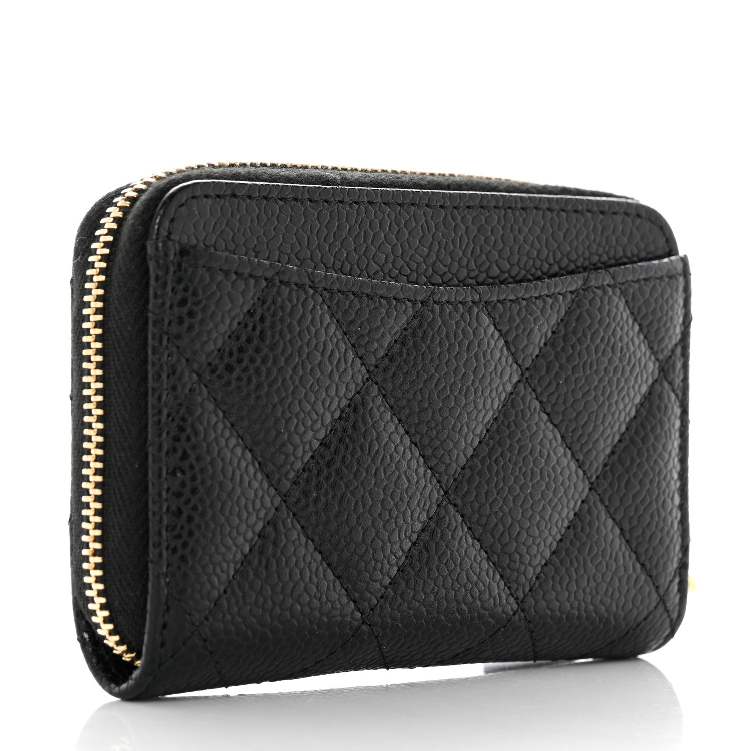 Chanel Caviar Quilted Classic Zipped Coin Purse Black 3 of 9