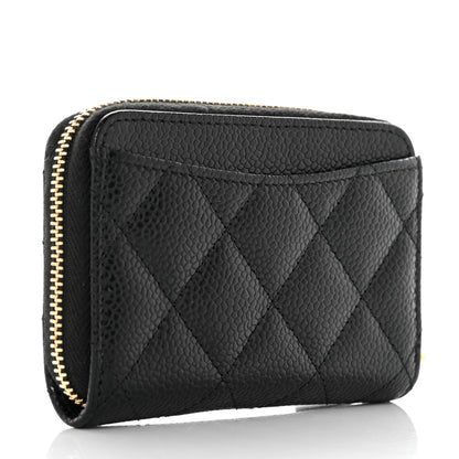 Chanel Caviar Quilted Classic Zipped Coin Purse Black 3 of 9