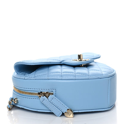 Chanel Lambskin Quilted CC In Love Heart Bag Light Blue 4 of 9