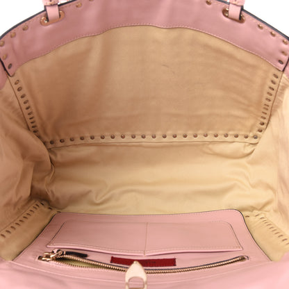 Valentino Garavani Vitello Medium Rockstud All Over Tote Pink 6 of 11