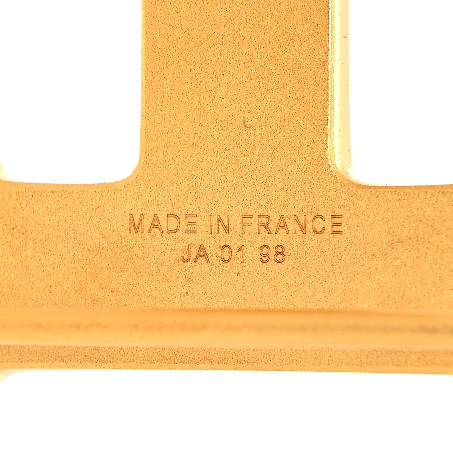 Hermes Brass Gold Plated Polished 32mm H Belt Buckle 4 of 4