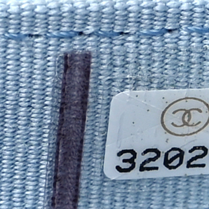 Chanel Caviar Quilted Flap Card Holder Wallet Light Blue 8 of 11