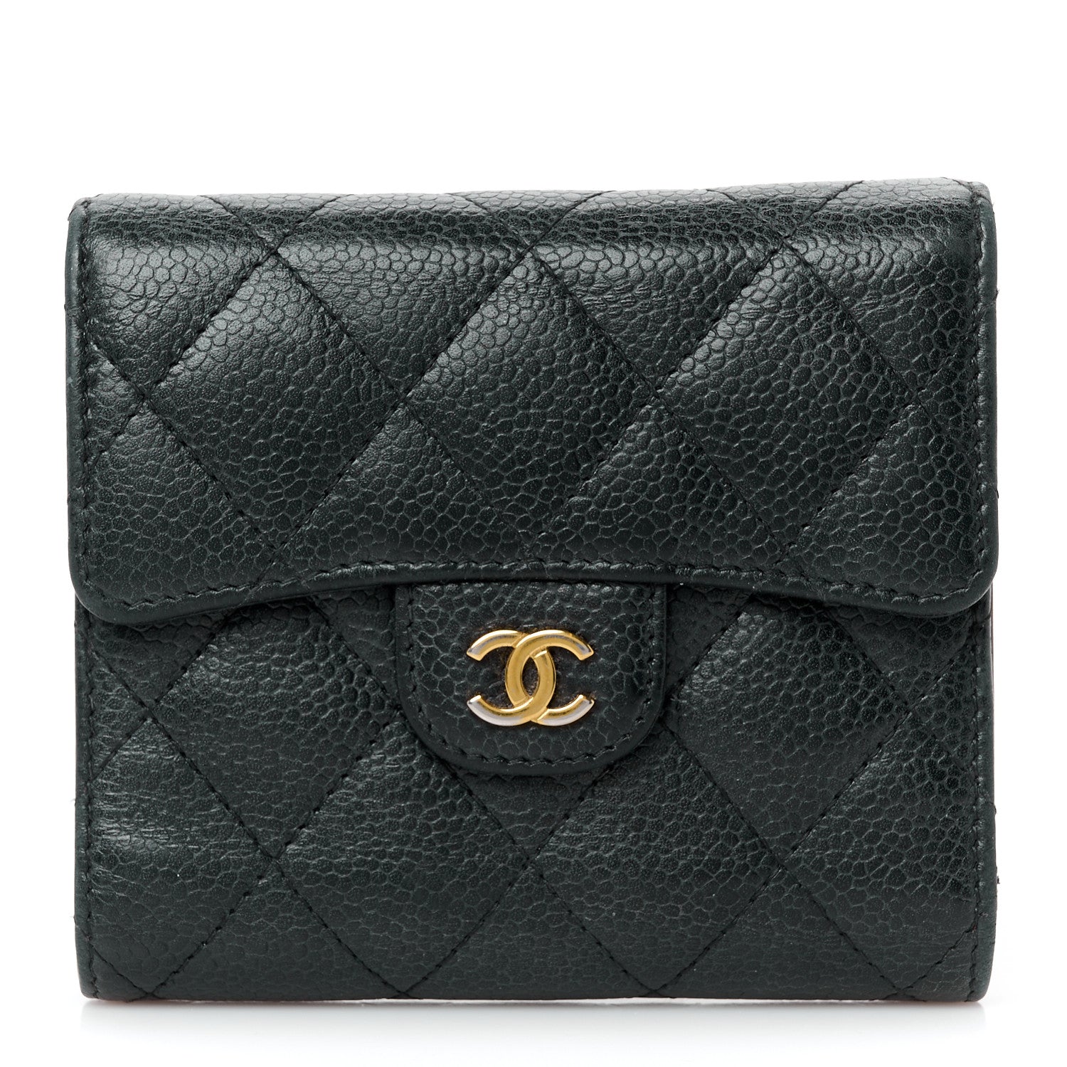 Chanel Caviar Quilted Compact Flap Wallet Black 1 of 11