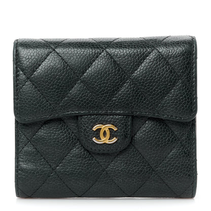 Chanel Caviar Quilted Compact Flap Wallet Black 1 of 11