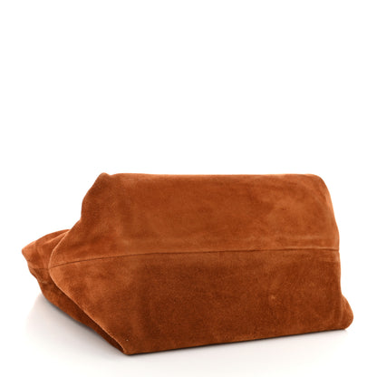 Khaite Suede Calfskin Beatrice Small Hobo Caramel 3 of 8