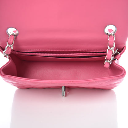 Chanel Lambskin Quilted Mini Rectangular Flap Pink 7 of 10