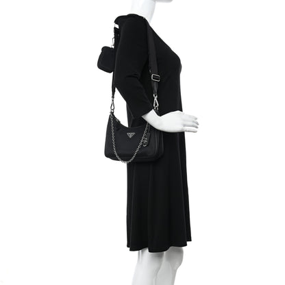Prada Nylon Re-Edition 2005 Shoulder Bag Black 2 of 9