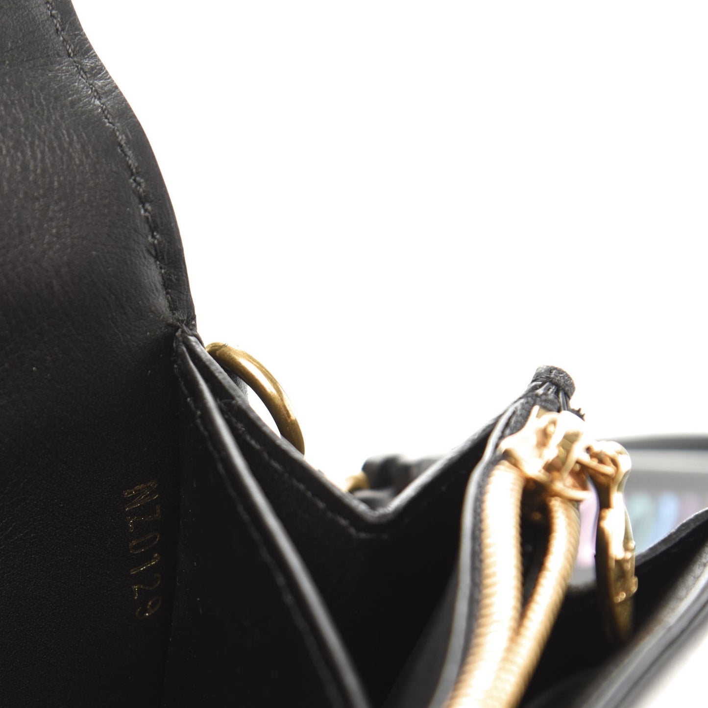 Calfskin Love Lock New Wave Long Wallet Black