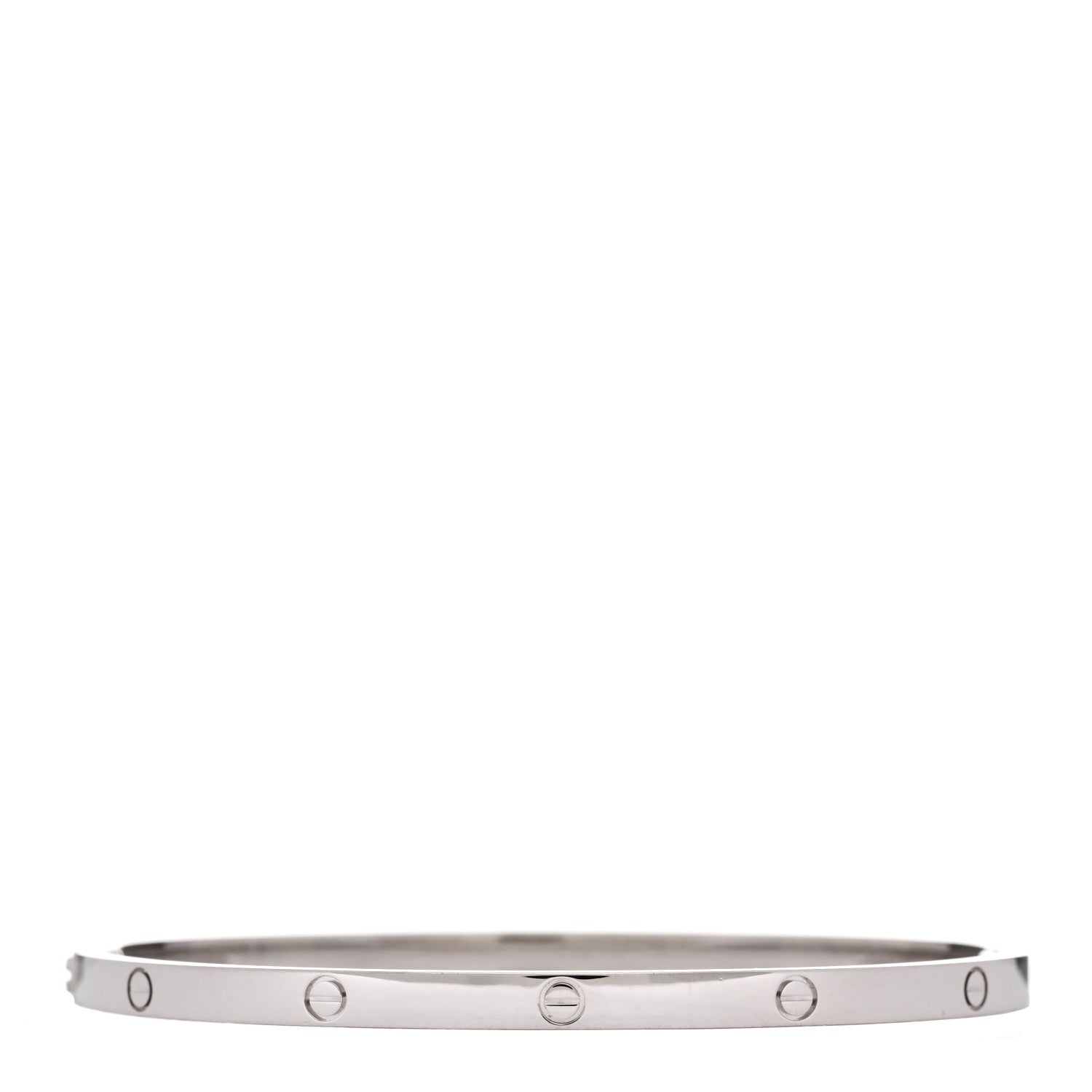 Cartier 18K White Gold Small LOVE Bracelet 18 2 of 4