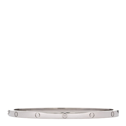 Cartier 18K White Gold Small LOVE Bracelet 18 2 of 4