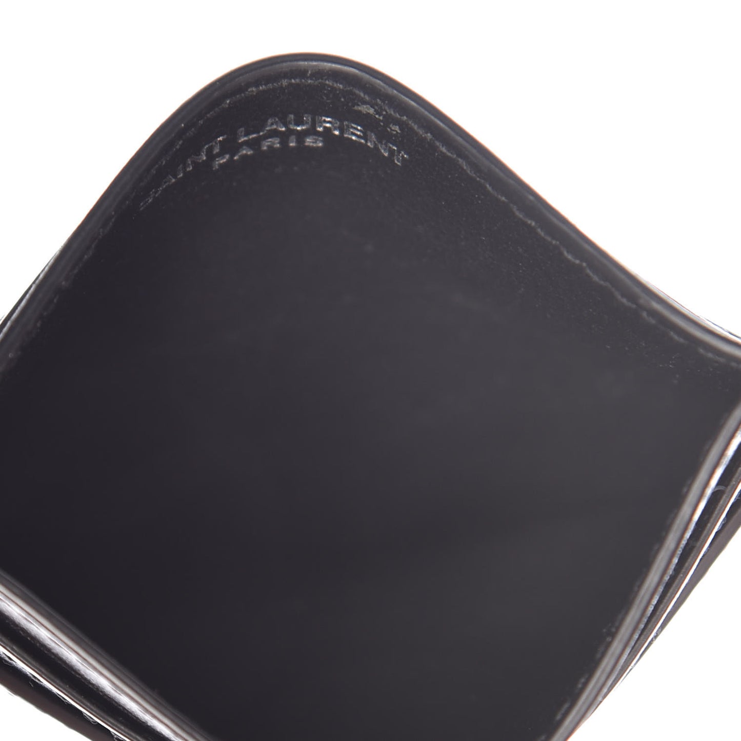 Calfskin Plate Card Case Black
