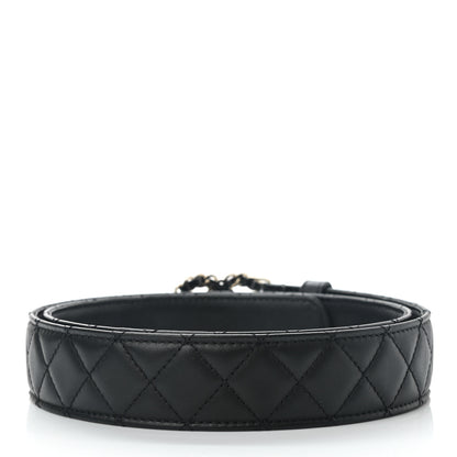 Chanel Calfskin Quilted CC Chain Belt 90 36 Black 2 of 8