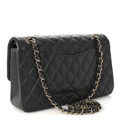 Chanel Caviar Quilted Medium Double Flap Dark Grey 3 of 10
