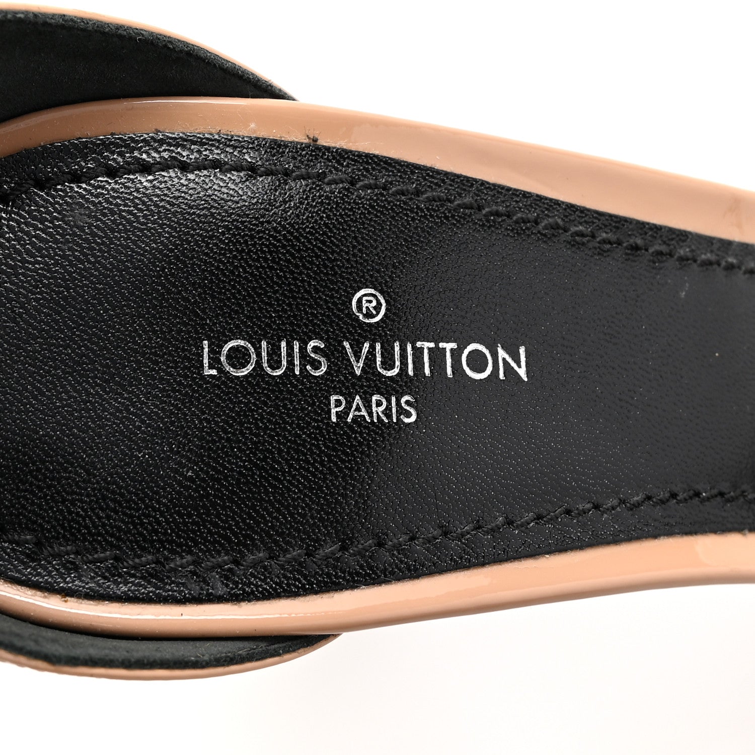 Louis Vuitton Patent Monogram Call Back Sandals 37.5 Nude 7 of 12