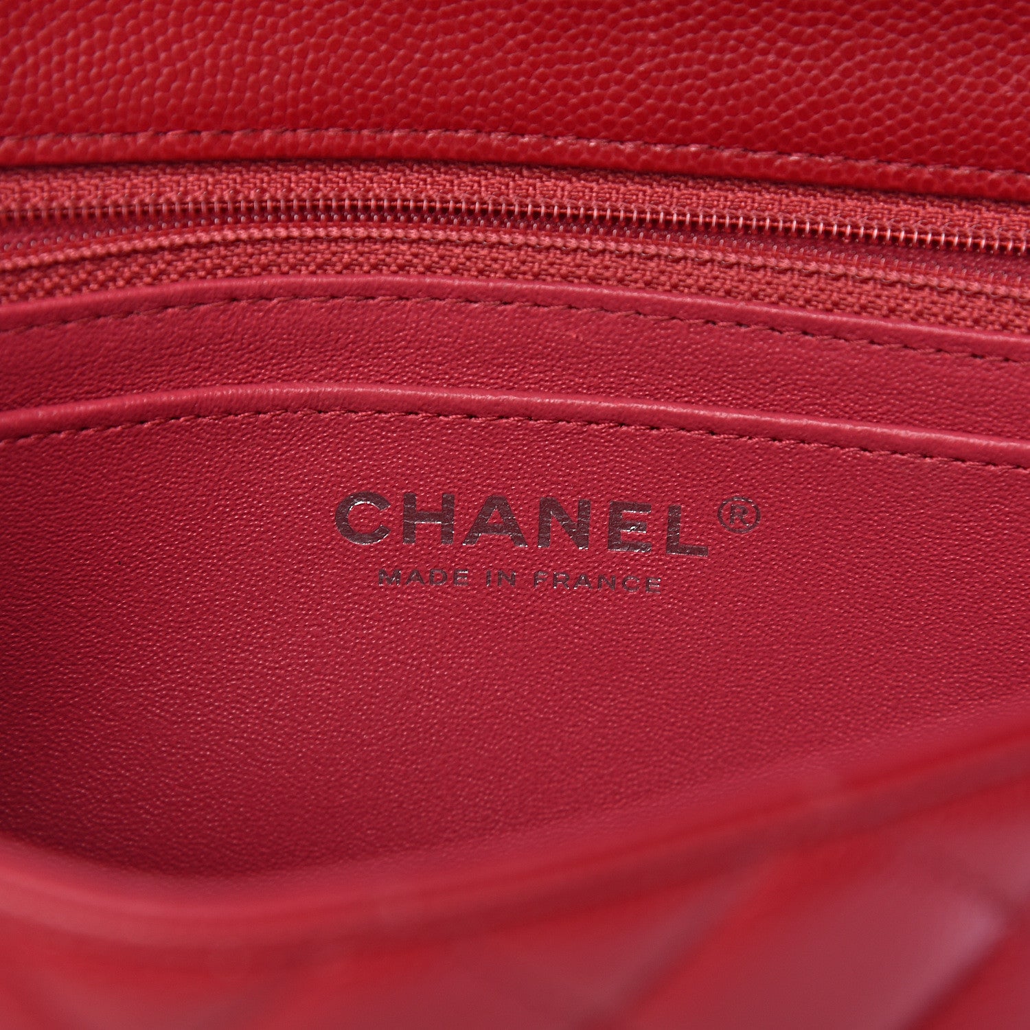 Chanel Caviar Quilted Mini Rectangular Flap Dark Pink 7 of 11
