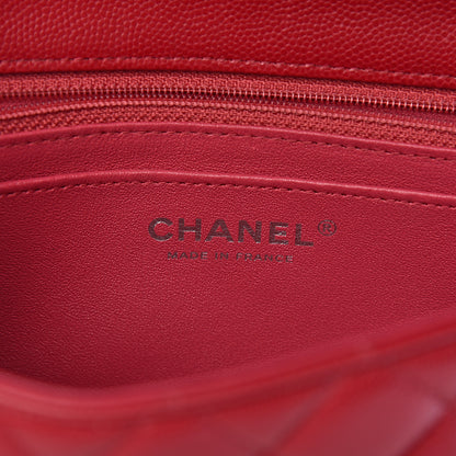 Chanel Caviar Quilted Mini Rectangular Flap Dark Pink 7 of 11