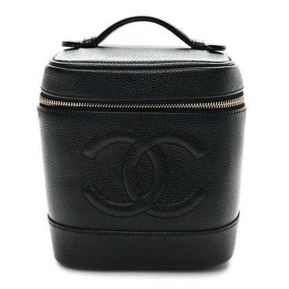 Chanel Caviar Vanity Cosmetic Case Black 1 of 8