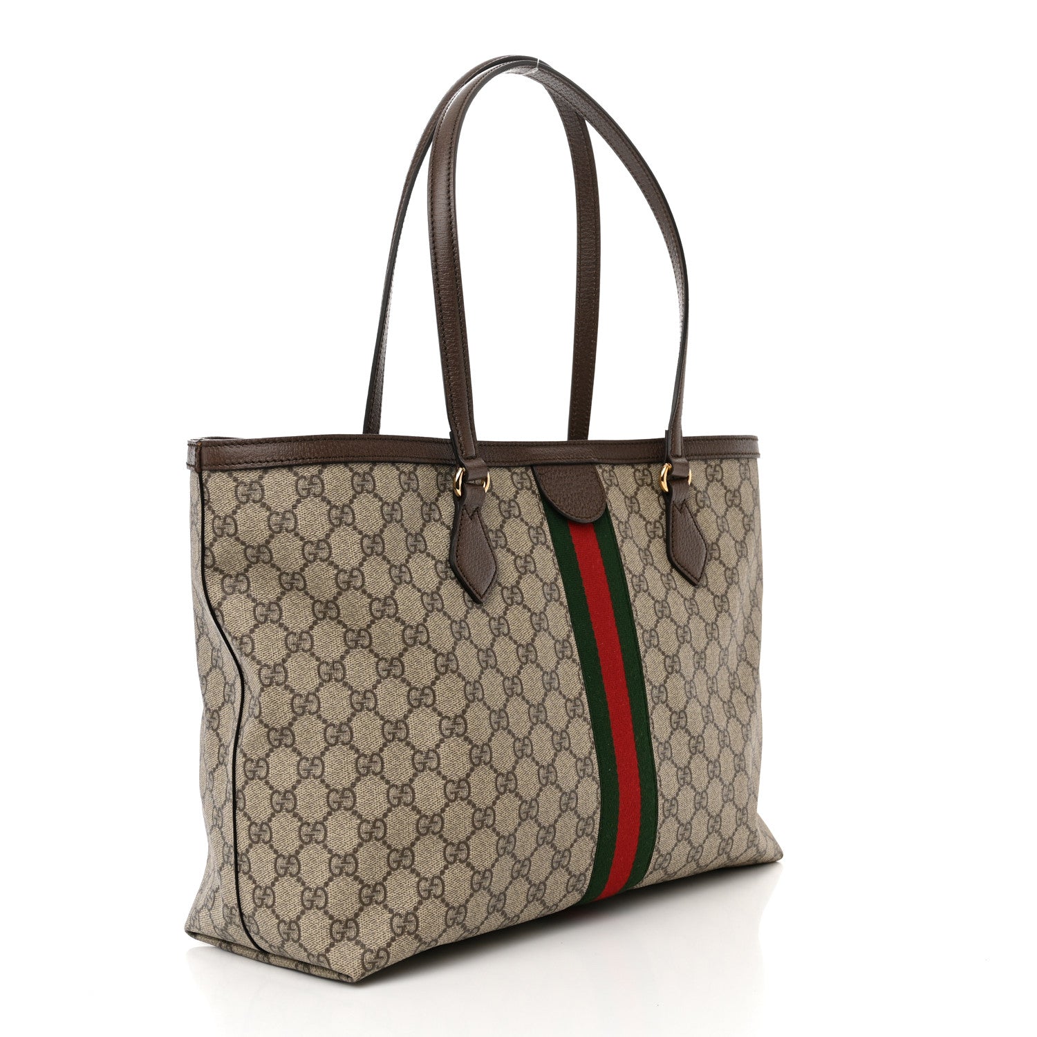 Gucci GG Supreme Monogram Medium Ophidia Shopping Tote Brown 3 of 11