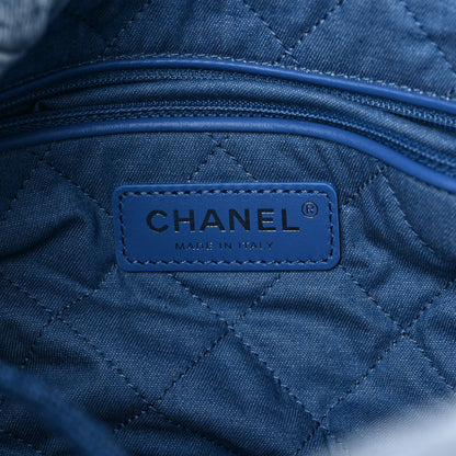Chanel Denim Quilted Small Chanel 22 Blue 7 of 12