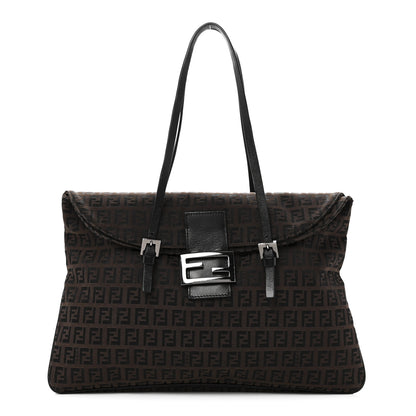 Fendi Zucchino Baguette Tote Black Moro 1 of 9