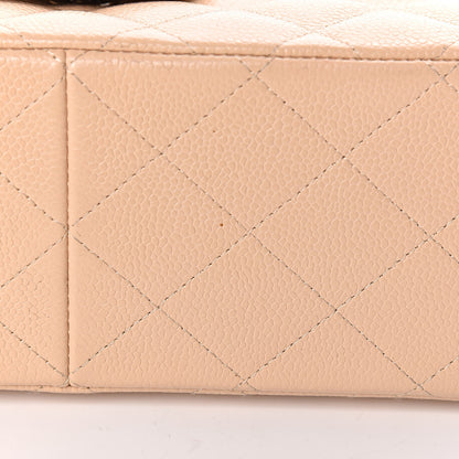 Chanel Caviar Quilted Jumbo Double Flap Beige 10 of 12
