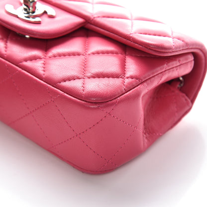 Chanel Lambskin Quilted Extra Mini Flap Dark Pink 9 of 12