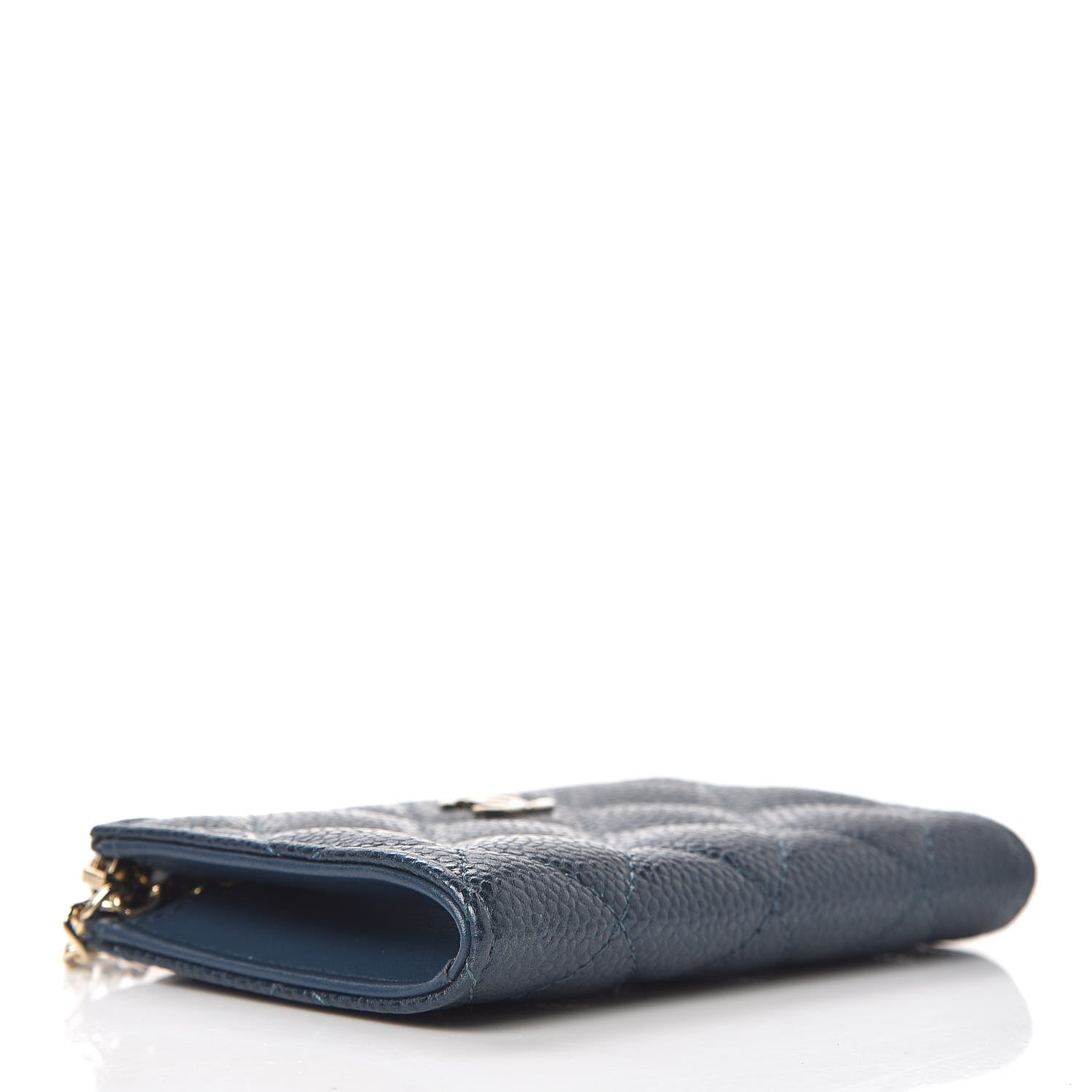 Chanel Iridescent Caviar Quilted Zipped Key Holder Case Dark Blue 4 of 7