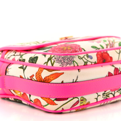 Gucci Canvas Flora Floral Shoulder Bag White Fuchsia Fluo 9 of 11