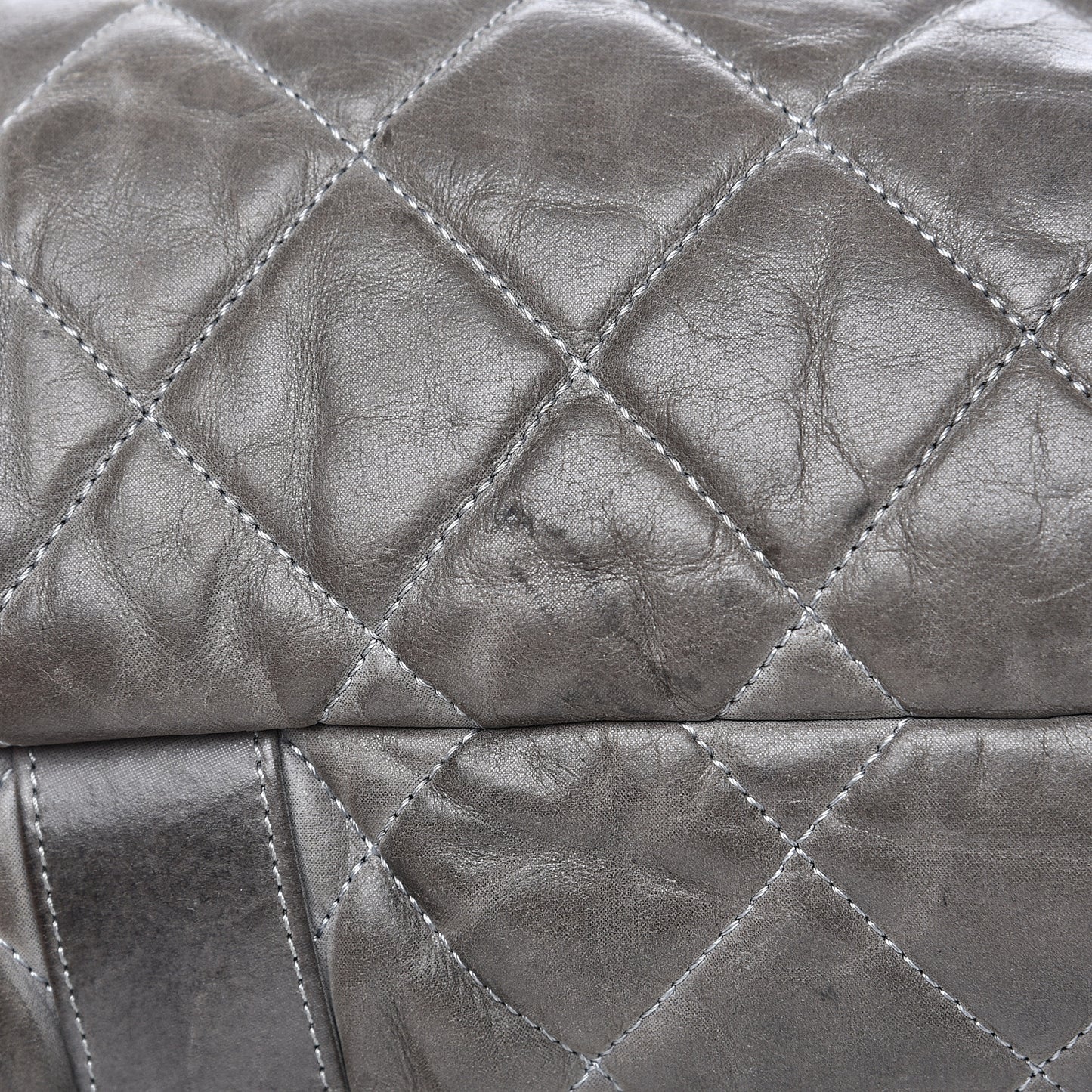 Iridescent Calfskin Quilted In The Mix Backpack Grey