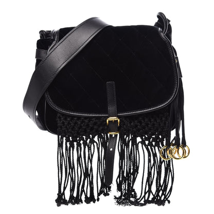 Prada Velluto Quilted CIty Corsaire Hunting Bag Black 1 of 9