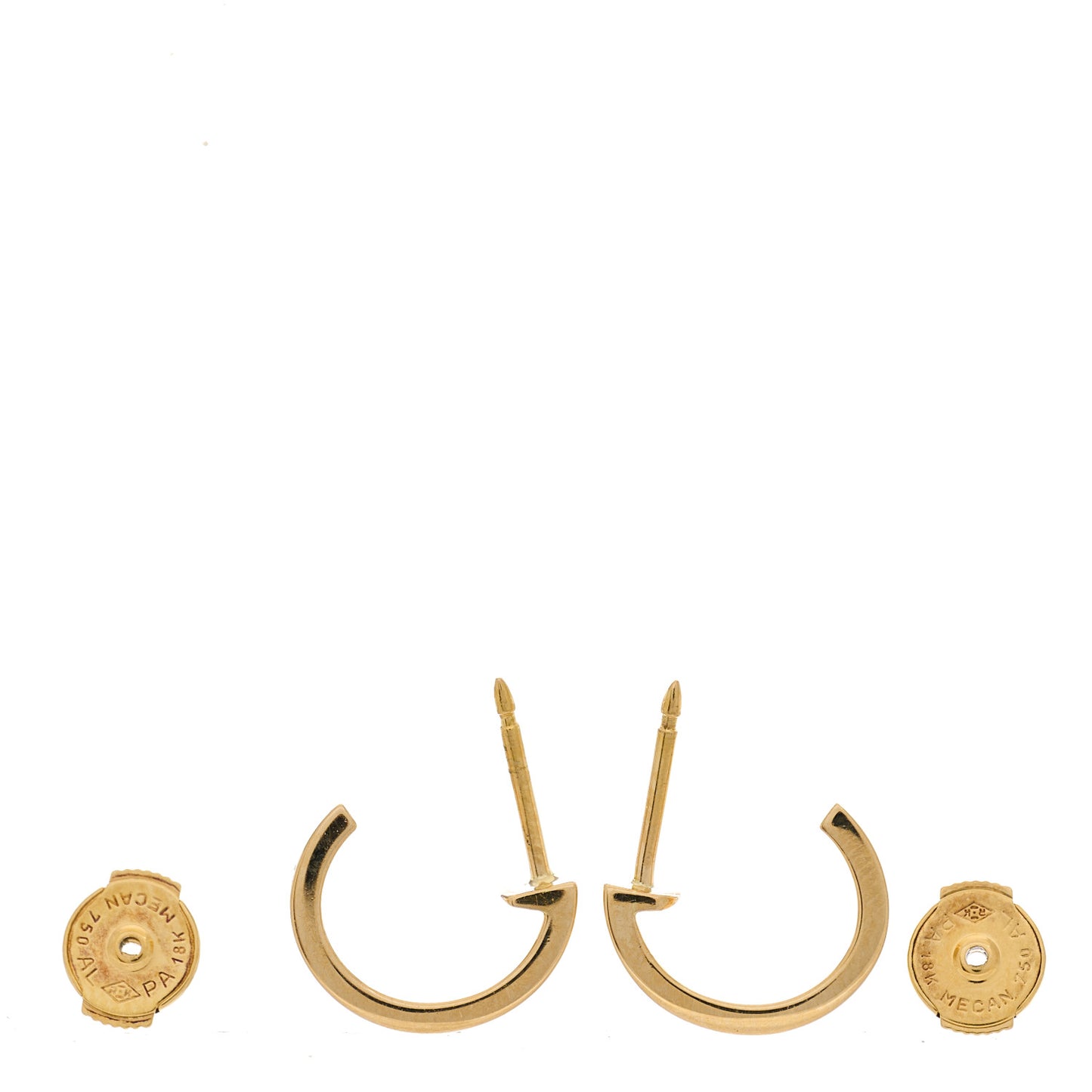 18K Yellow Gold Small LOVE Hoop Earrings