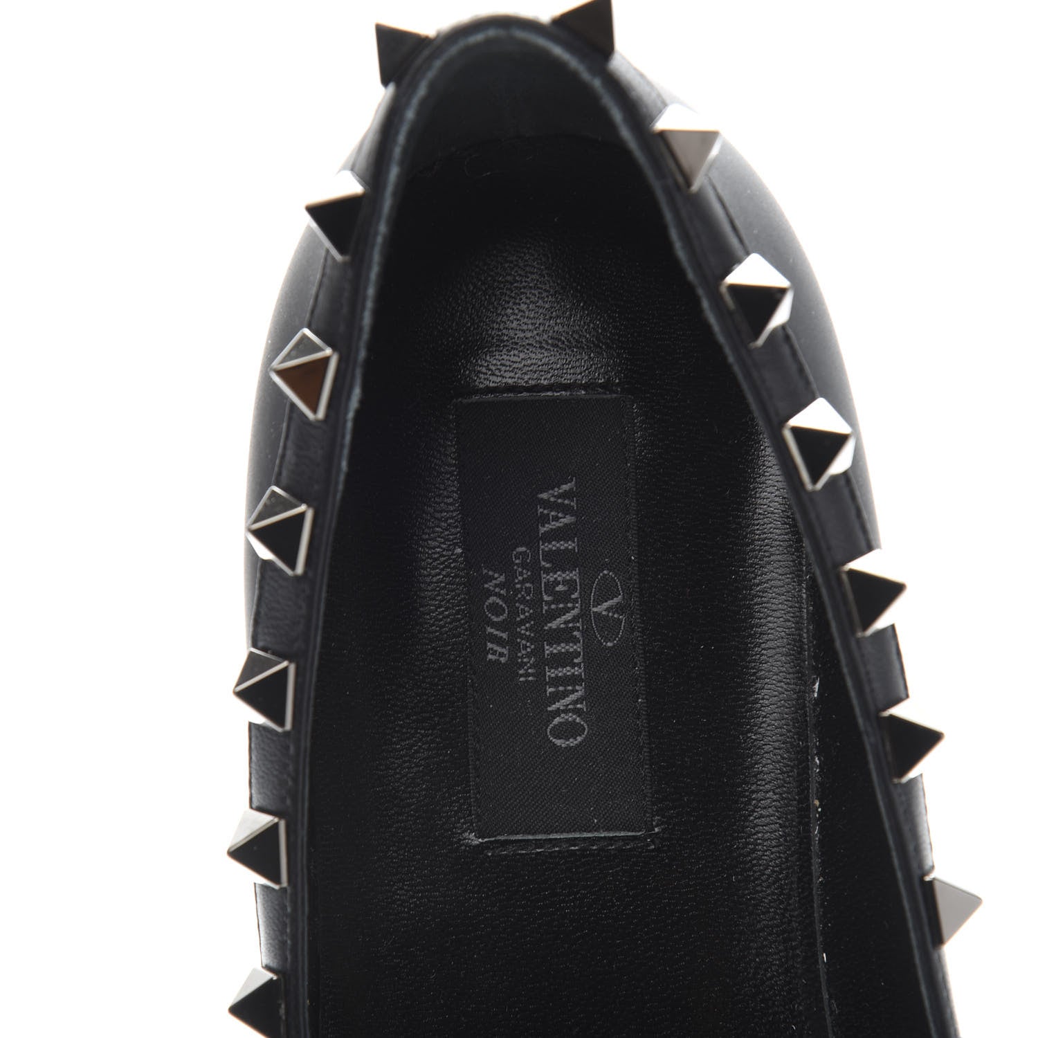 Valentino Garavani Nappa Rockstud Ballerina Flats 36.5 Black 6 of 9