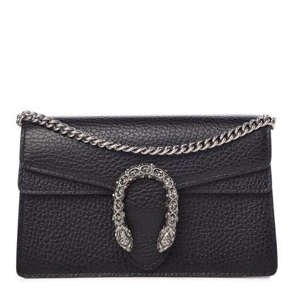 Gucci Calfskin Super Mini Dionysus Shoulder Bag Black 1 of 6