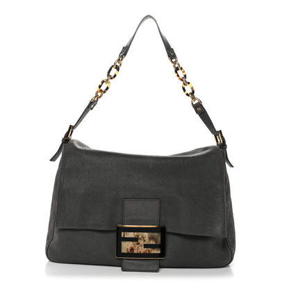 Fendi Vitello Savana Big Mama Baguette Grigio Tartaruga Natural 1 of 13