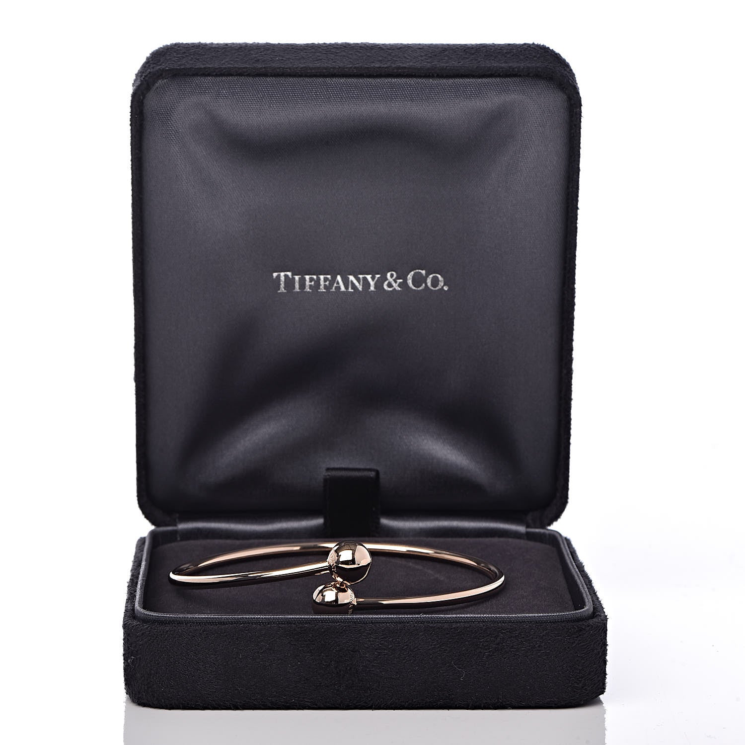 Tiffany 18K Rose Gold 8mm HardWear Ball Bypass Bracelet 6 of 6