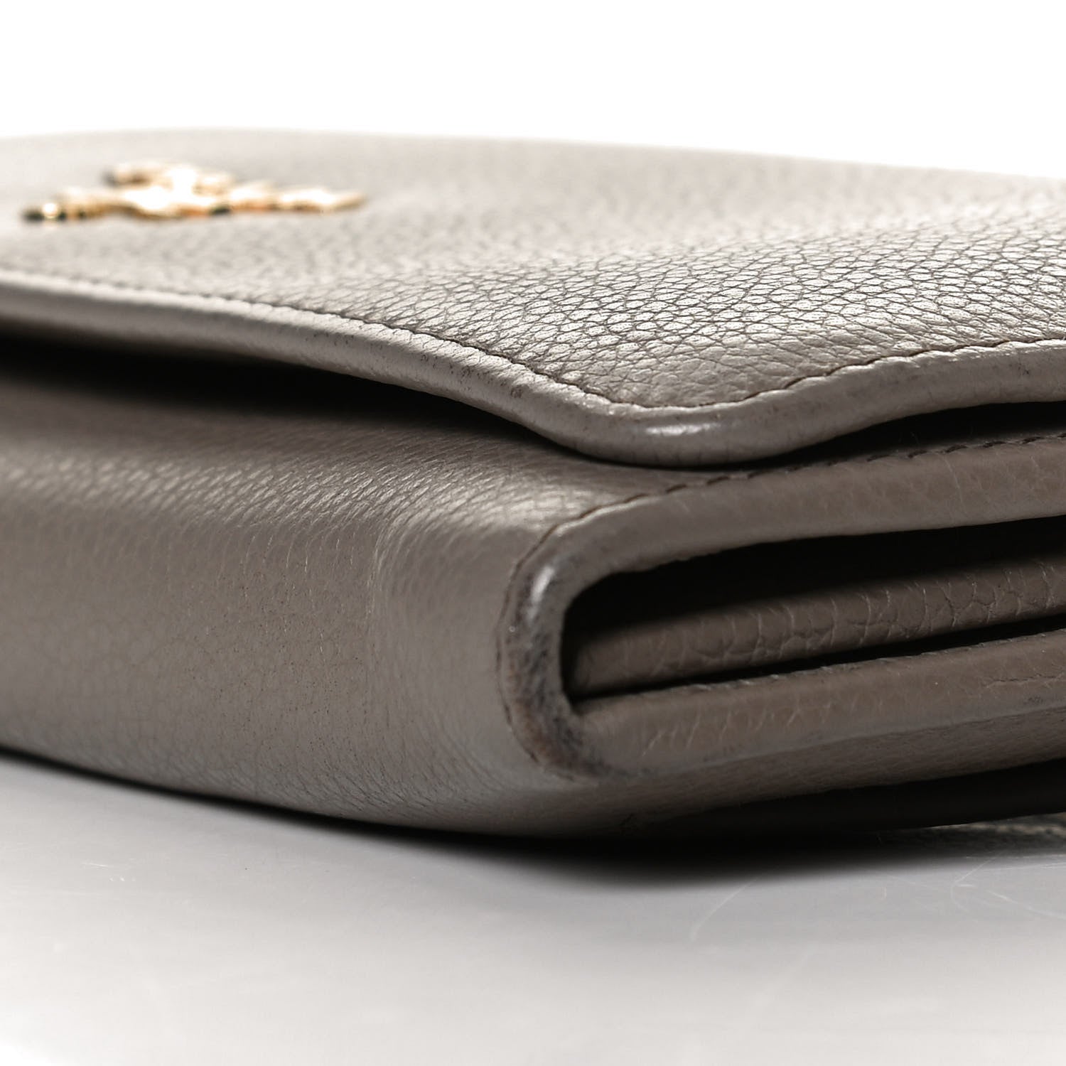 Prada Vitello Daino Metal Continental Flap Wallet Argilla 8 of 14
