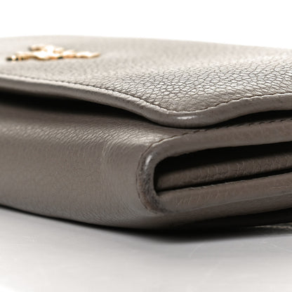 Prada Vitello Daino Metal Continental Flap Wallet Argilla 8 of 14