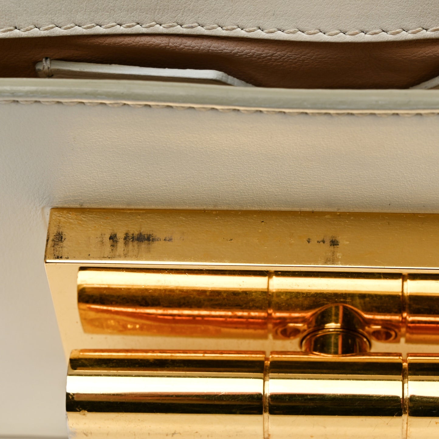 Calfskin Small Natalia Chain Bag White